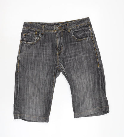 Redwood Mens Grey Cotton Bermuda Shorts Size 31 in L14 in Regular Zip