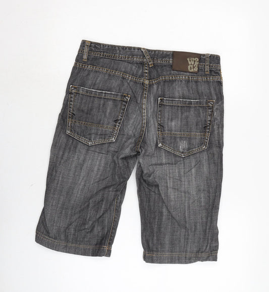 Redwood Mens Grey Cotton Bermuda Shorts Size 31 in L14 in Regular Zip