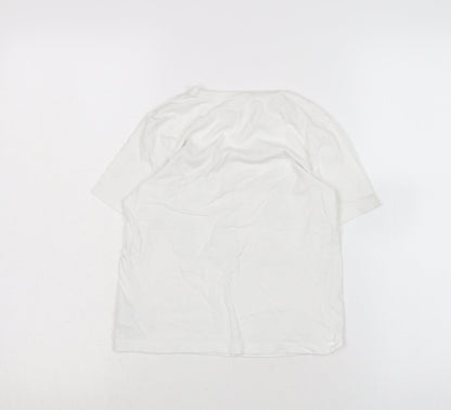 Gap Boys White Houndstooth Cotton Basic T-Shirt Size S Henley