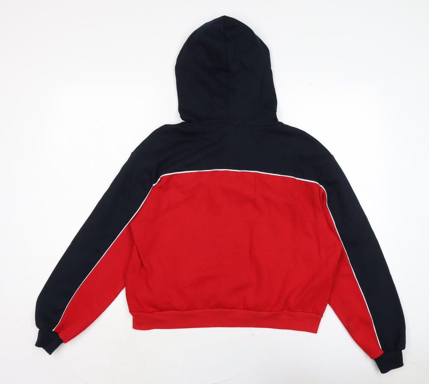 Divided Womens Black Cotton Pullover Hoodie Size M Drawstring