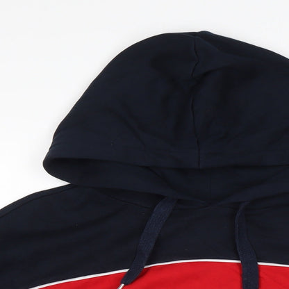 Divided Womens Black Cotton Pullover Hoodie Size M Drawstring