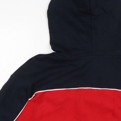 Divided Womens Black Cotton Pullover Hoodie Size M Drawstring