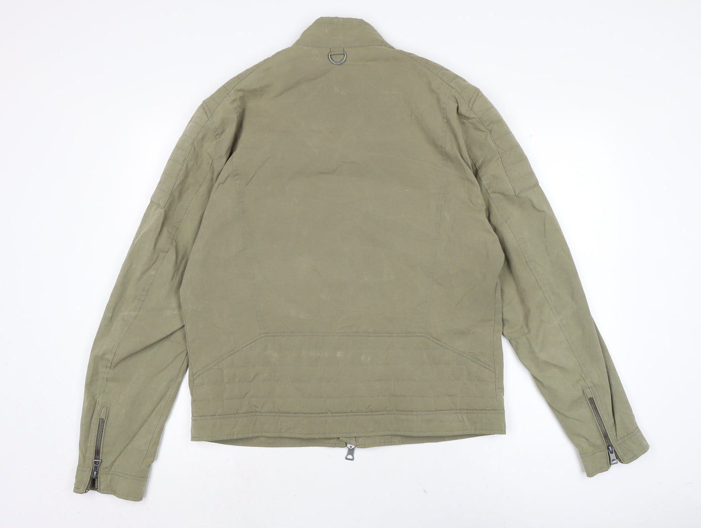 Mens UK Size L MNG Green Biker Coat