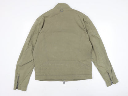Mens UK Size L MNG Green Biker Coat