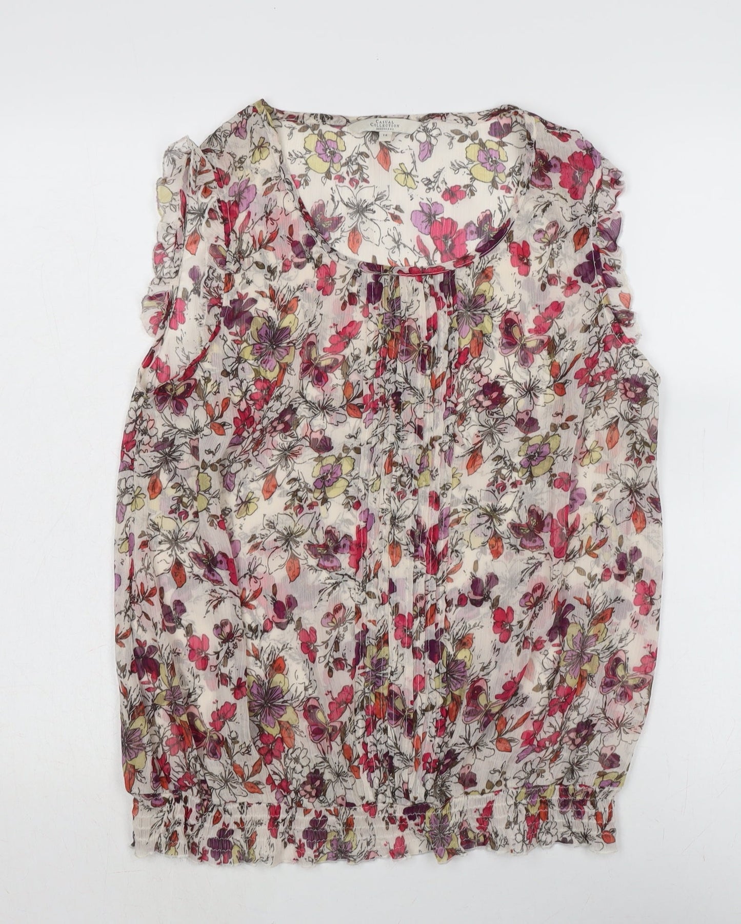 Womens UK Size 14 Casual collection Multicoloured Basic Blouse