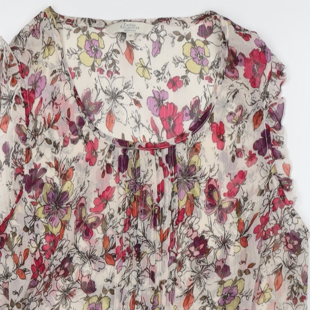 Womens UK Size 14 Casual collection Multicoloured Basic Blouse