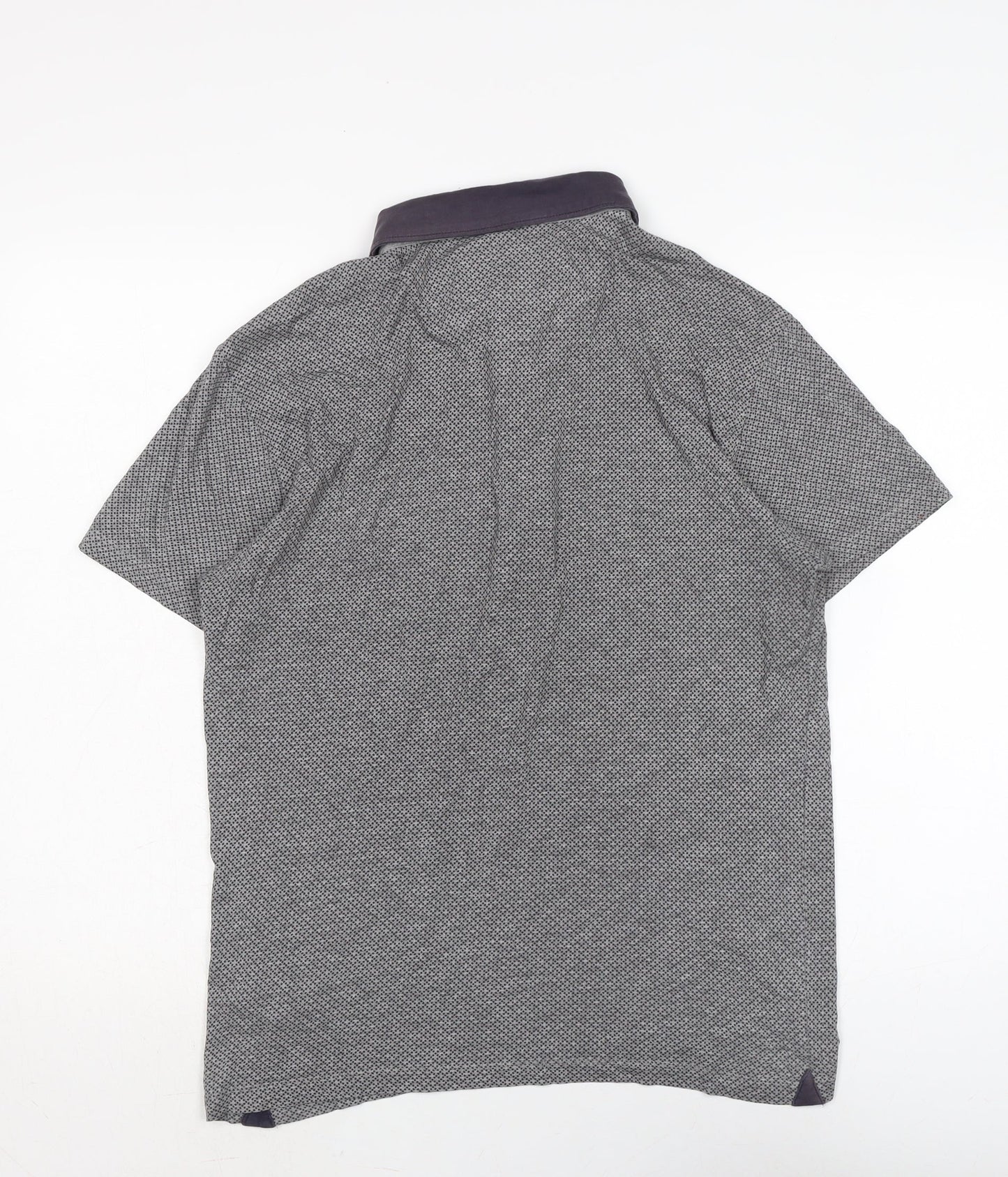 Marks and Spencer Mens Blue Cotton T-Shirt Size M Collared