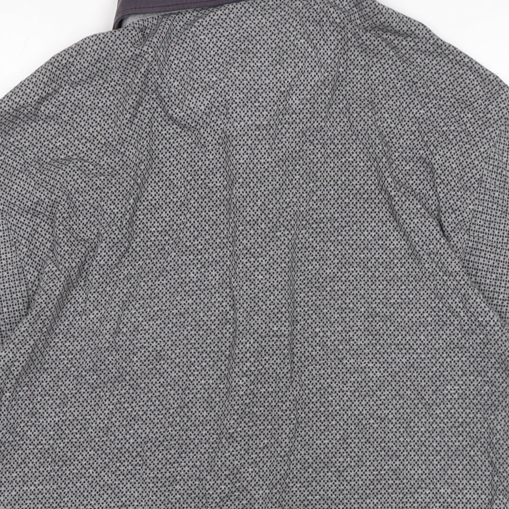 Marks and Spencer Mens Blue Cotton T-Shirt Size M Collared