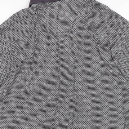 Marks and Spencer Mens Blue Cotton T-Shirt Size M Collared