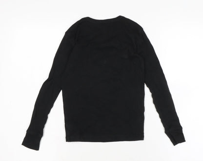 Gap Girls Black Solid Cotton Top Pyjama Top Size 10 Years