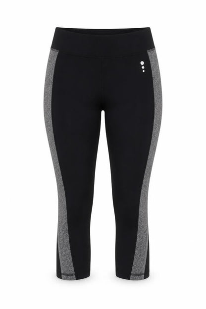 Tu Womens Black Cotton Cropped Leggings Size 8 L21 in