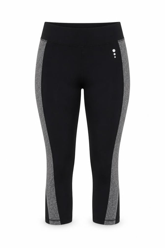 Tu Womens Black Cotton Cropped Leggings Size 8 L21 in