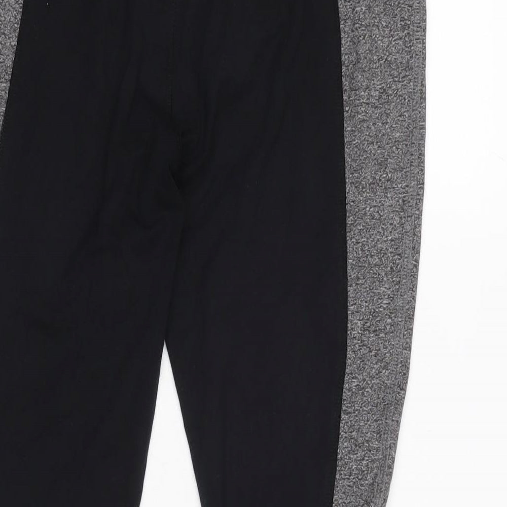 TU Womens Black Cotton Cropped Leggings Size 8 L21 in