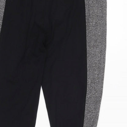 TU Womens Black Cotton Cropped Leggings Size 8 L21 in