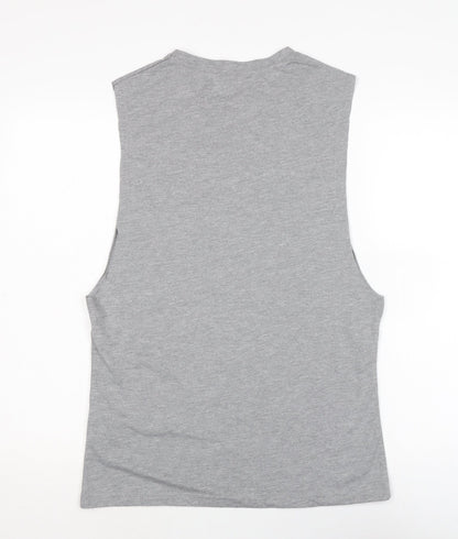 MP Mens Grey Cotton T-Shirt Size S Crew Neck