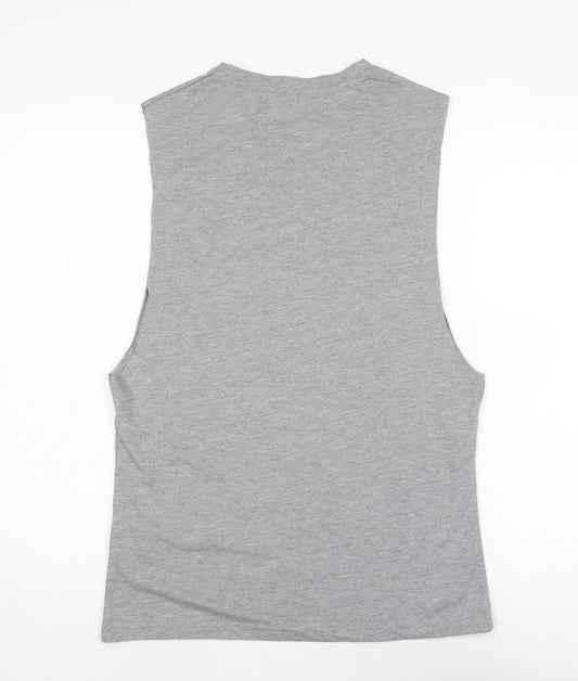 MP Mens Grey Cotton T-Shirt Size S Crew Neck