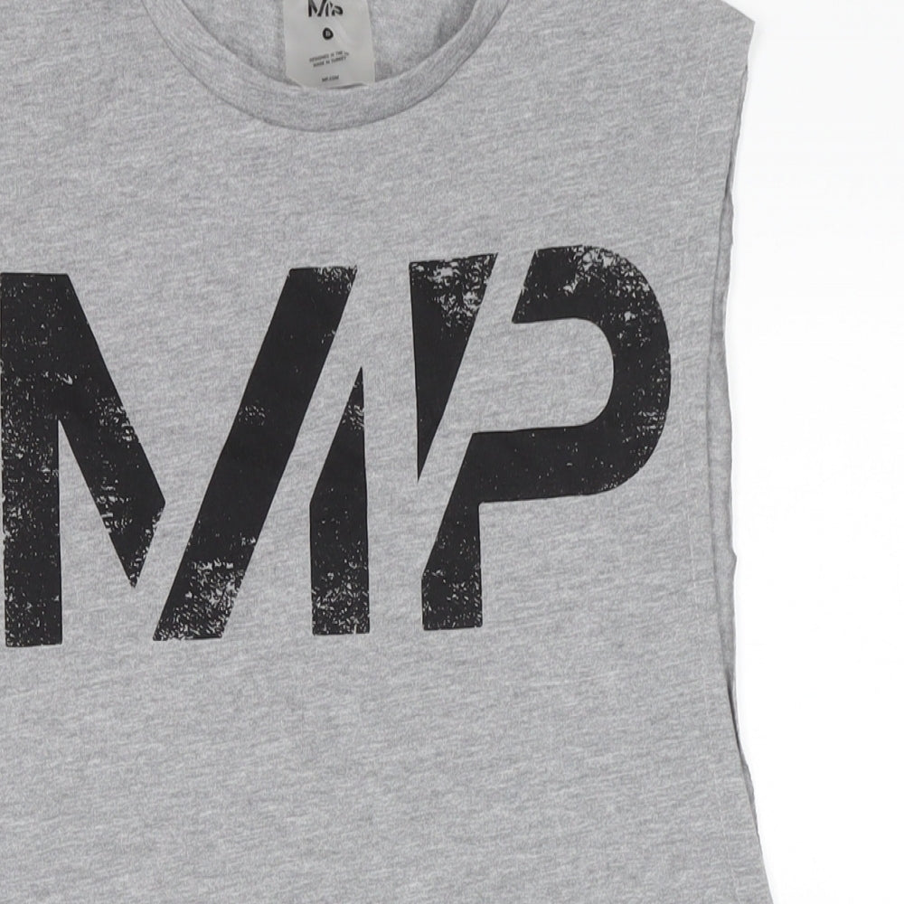 MP Mens Grey Cotton T-Shirt Size S Crew Neck