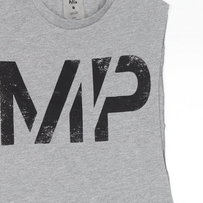 MP Mens Grey Cotton T-Shirt Size S Crew Neck