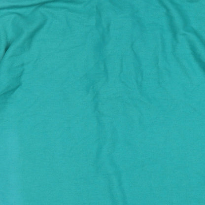 sportex Mens Green Cotton T-Shirt Size L Collared