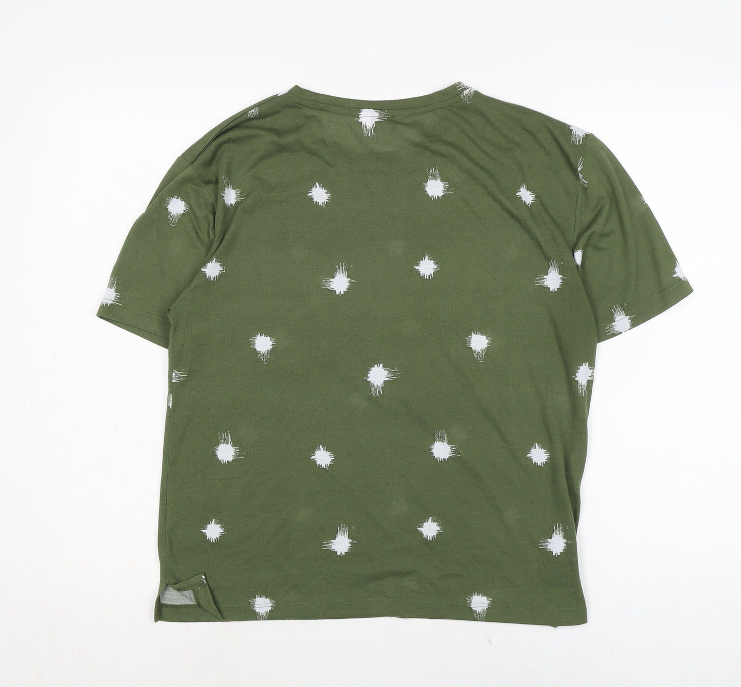 Womens UK Size 10 Marks and Spencer Green Basic T-Shirt