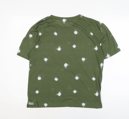 Womens UK Size 10 Marks and Spencer Green Basic T-Shirt