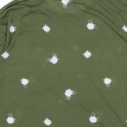 Womens UK Size 10 Marks and Spencer Green Basic T-Shirt