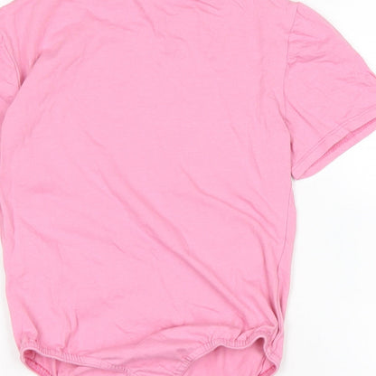 Womens UK Size 10 PRETTYLITTLETHING Pink Basic T-Shirt