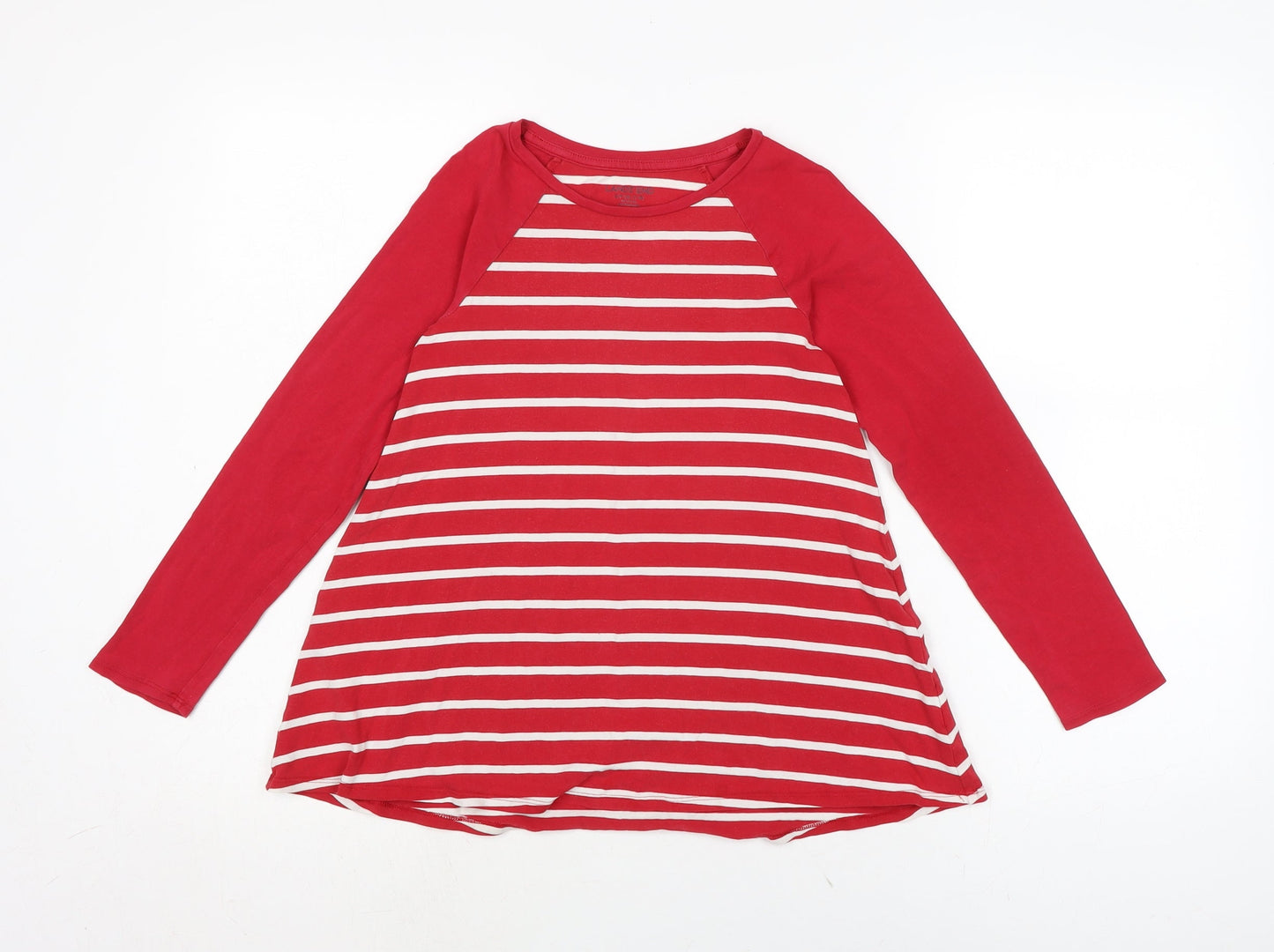 Lands' End Womens Red Cotton Basic T-Shirt Size S Crew Neck