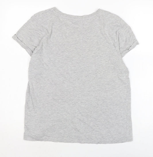 Womens UK Size L Brave Soul Grey Basic Polo