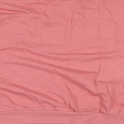 Womens UK Size 14 Max Pink Cropped T-Shirt