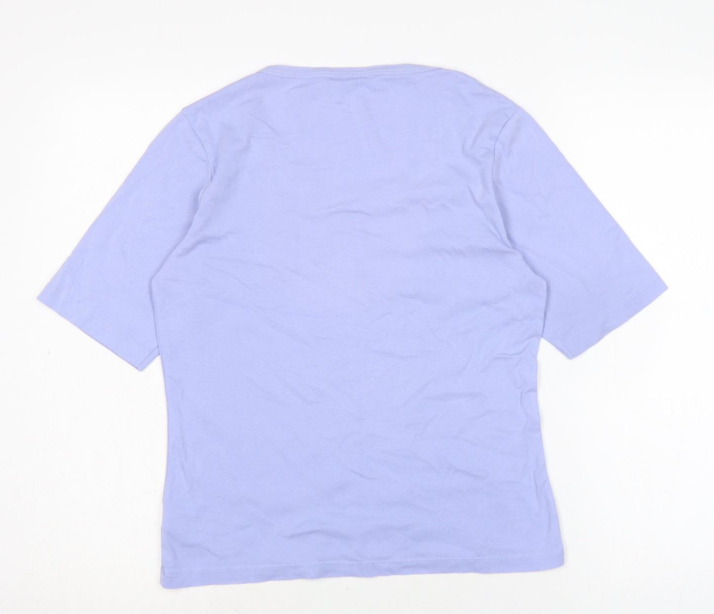 Womens UK Size 14 Marks and Spencer Purple Basic T-Shirt