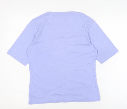 Womens UK Size 14 Marks and Spencer Purple Basic T-Shirt