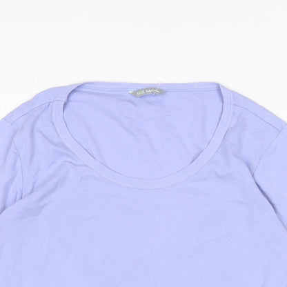 Womens UK Size 14 Marks and Spencer Purple Basic T-Shirt
