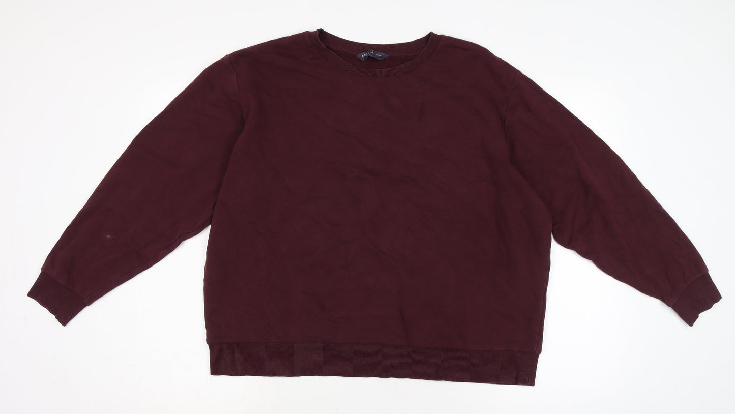 Womens UK Size L Marks and Spencer Red Pullover Sweatshirt
