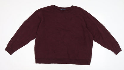 Womens UK Size L Marks and Spencer Red Pullover Sweatshirt