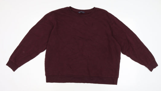 Womens UK Size L Marks and Spencer Red Pullover Sweatshirt