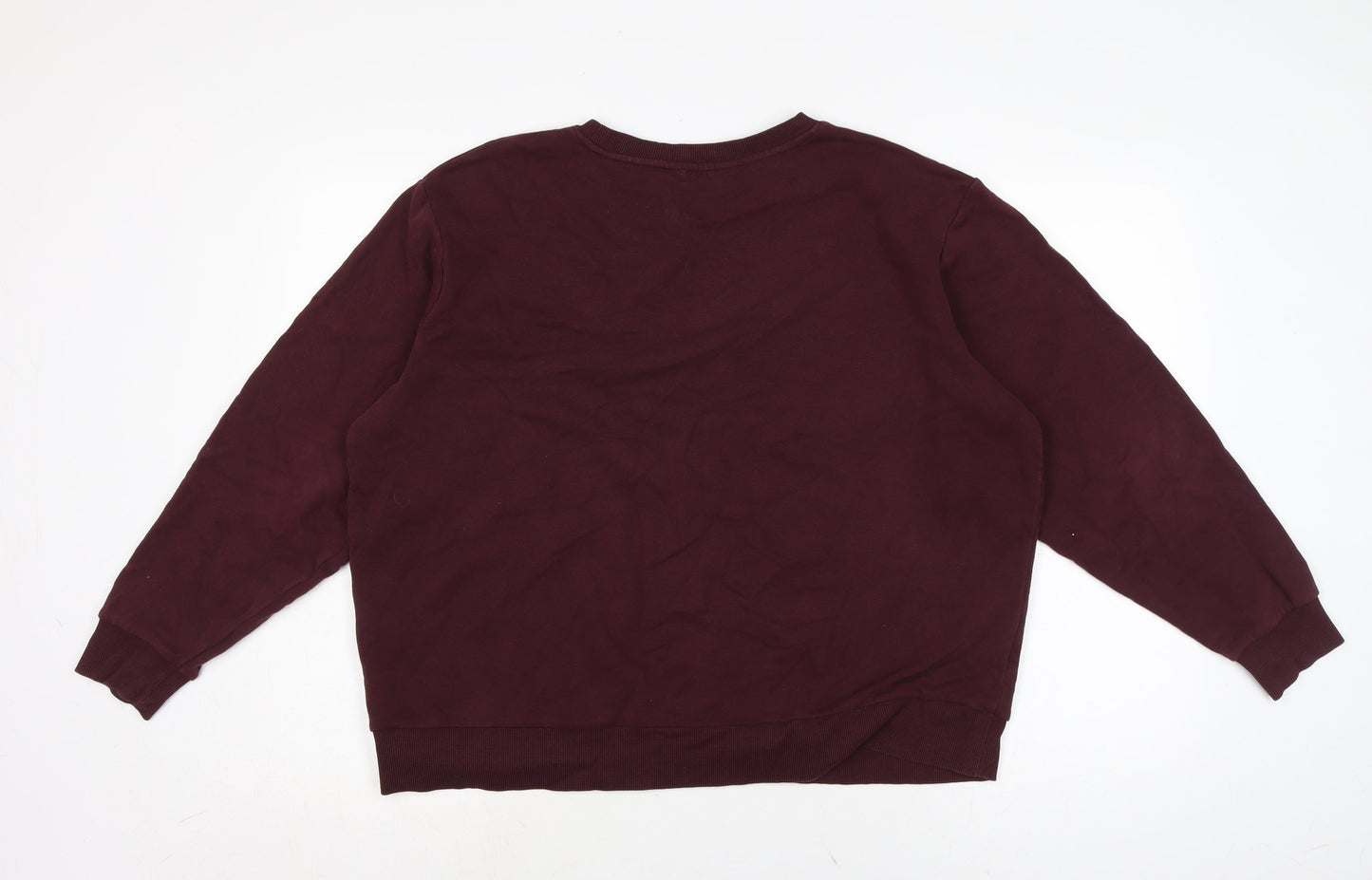 Womens UK Size L Marks and Spencer Red Pullover Sweatshirt