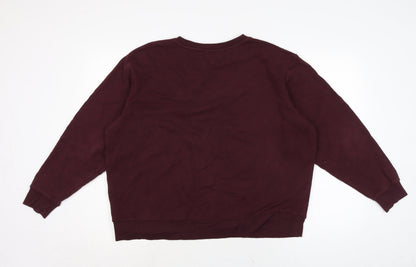 Womens UK Size L Marks and Spencer Red Pullover Sweatshirt