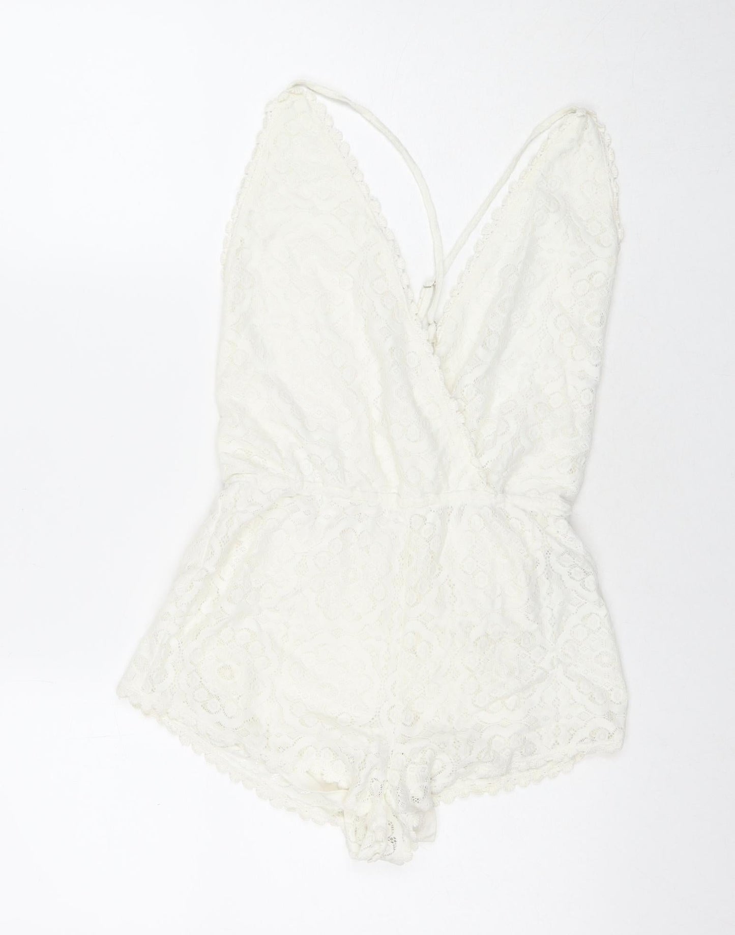 Wylder Womens White Polyamide Romper One-Piece Size XS L3 in Pullover