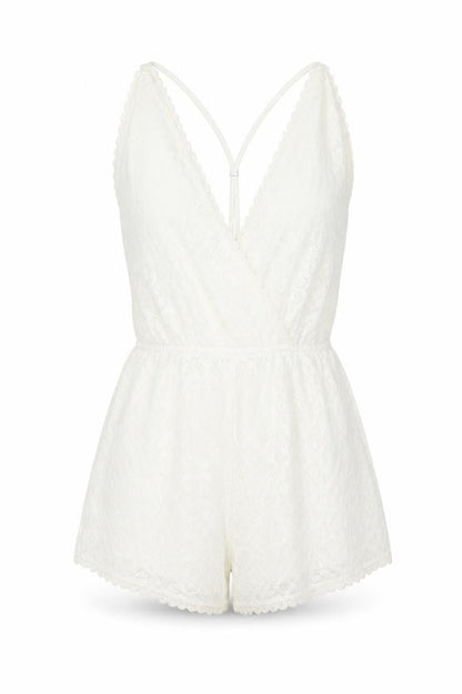 Wylder Womens White Polyamide Romper One-Piece Size XS L3 in Pullover
