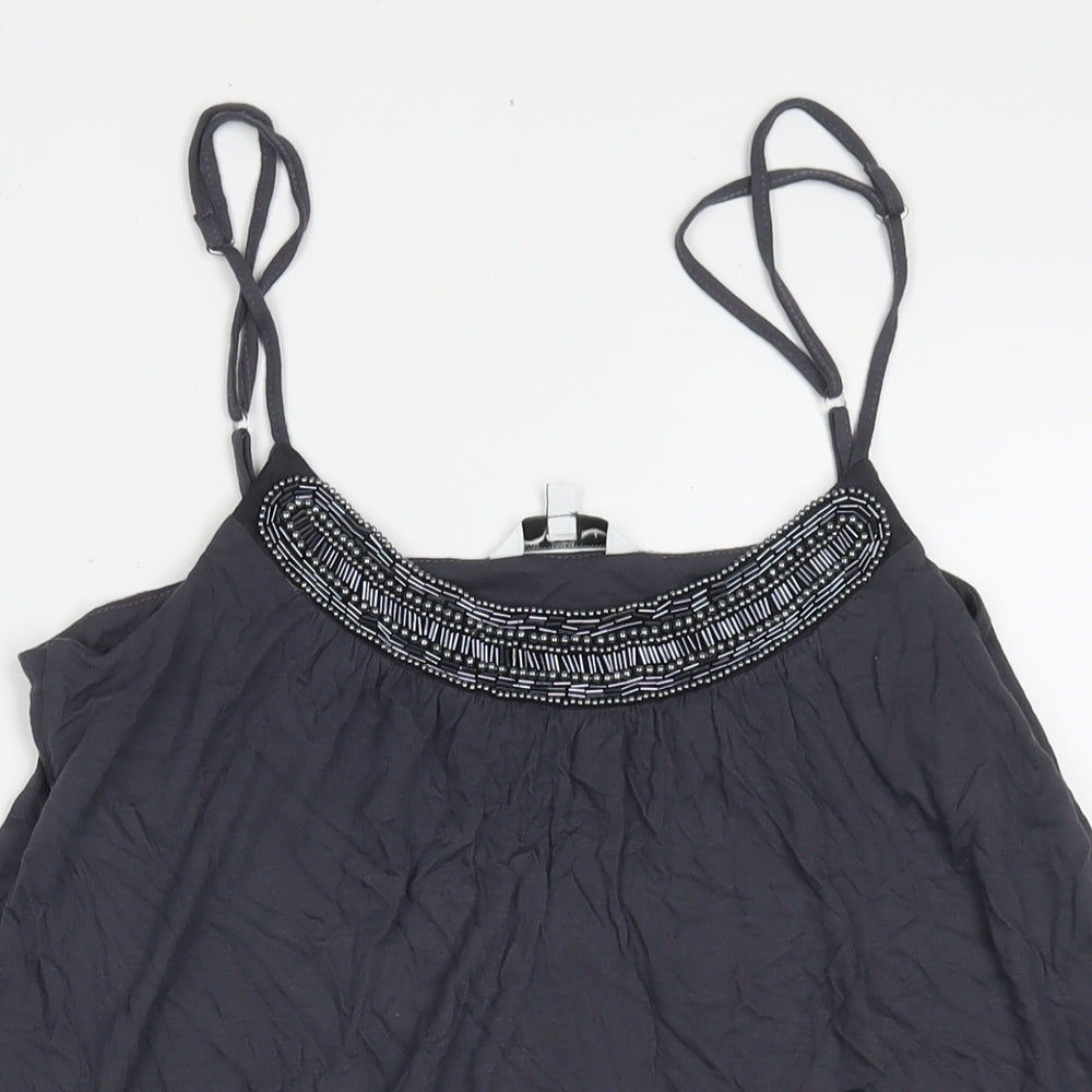 Womens UK Size 14 New Look Grey Basic T-Shirt