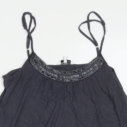 Womens UK Size 14 New Look Grey Basic T-Shirt
