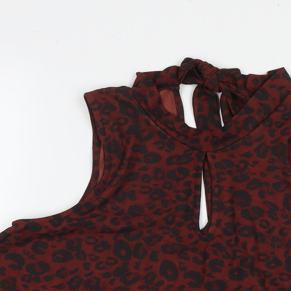 Womens UK Size M NEXT Brown Basic Tank