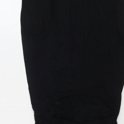 Poolgirl Womens Black Viscose T-Shirt Dress Size XS Round Neck Pullover - Cut Out Detail