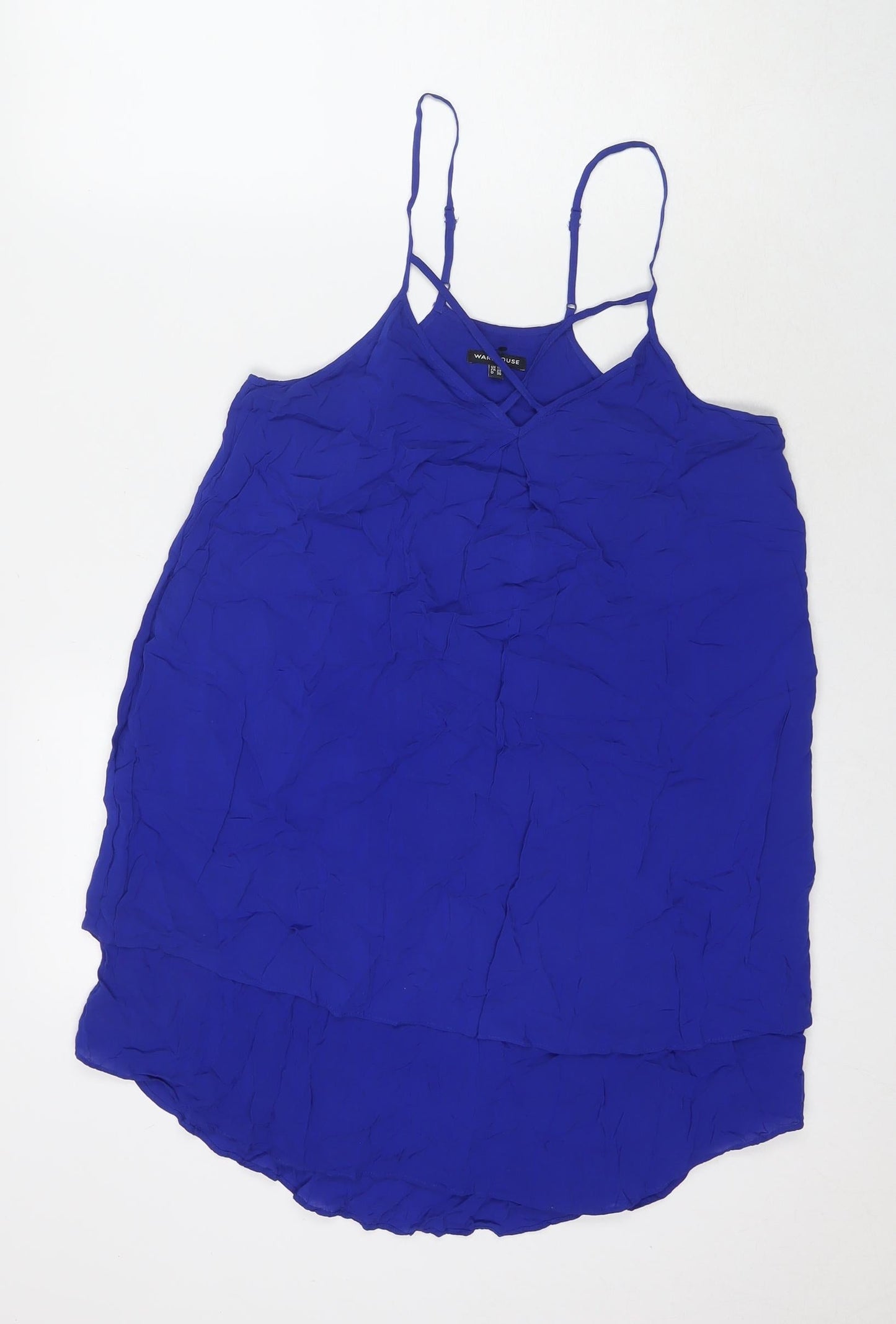 Womens UK Size 10 Warehouse Blue Basic Tank