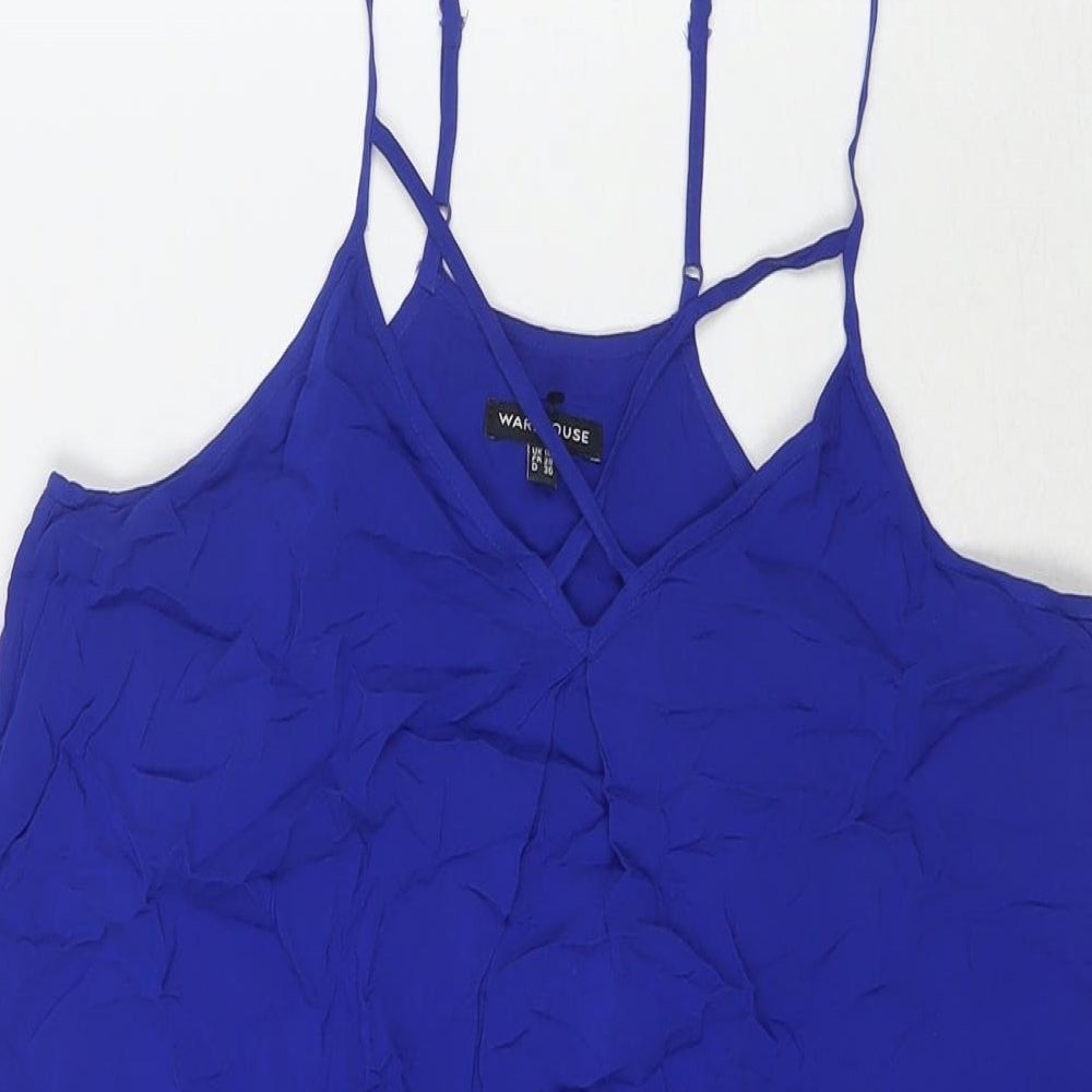 Womens UK Size 10 Warehouse Blue Basic Tank