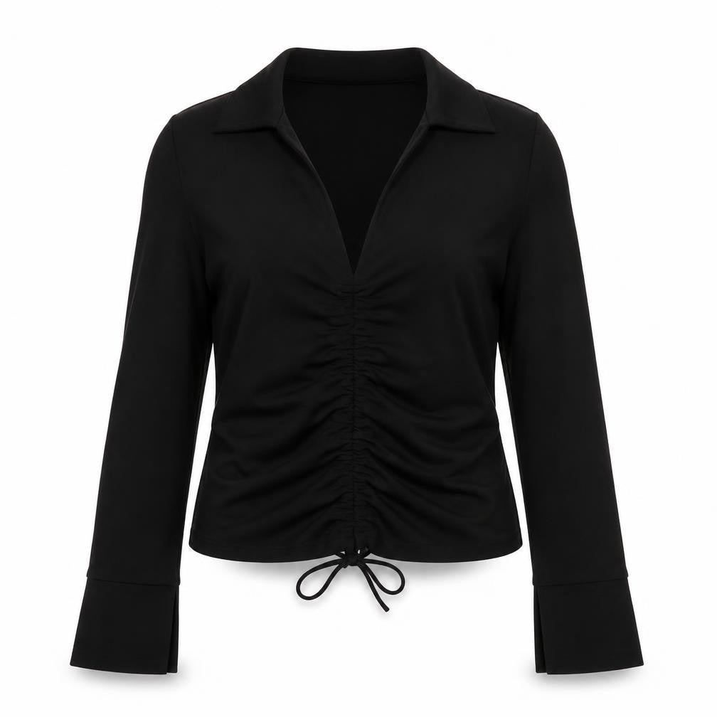 Womens UK Size S Zara Black Basic Blouse