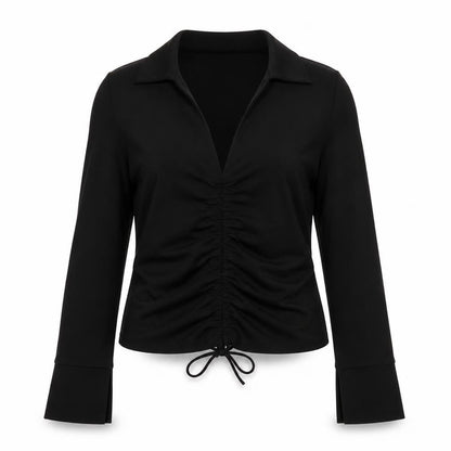 Womens UK Size S Zara Black Basic Blouse