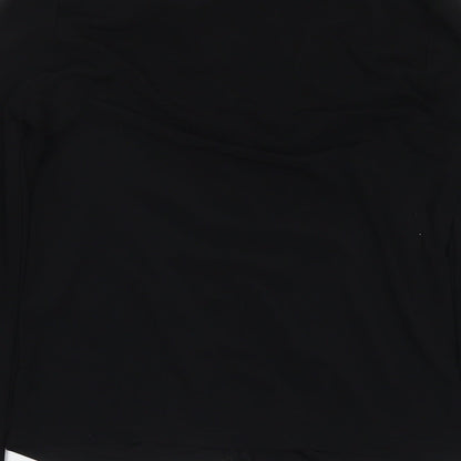 Womens UK Size S Zara Black Basic Blouse