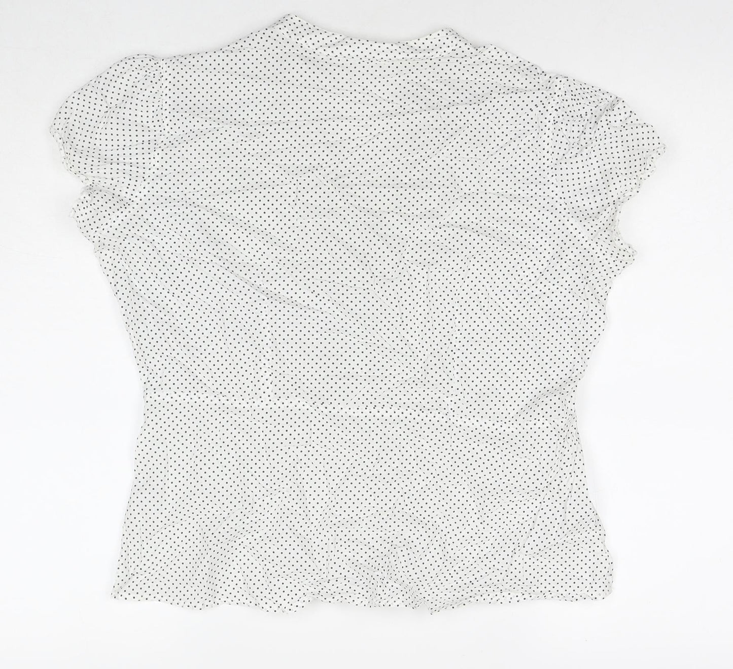 Womens UK Size 12 Marks and Spencer White Basic Button-Up